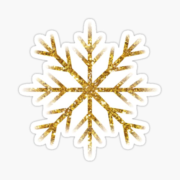 Golden glitter snowflakes - Snowflake - Sticker