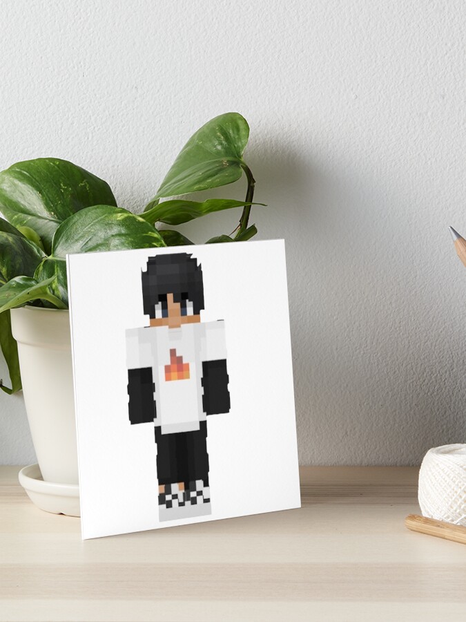 Sapnap Minecraft Skin Sticker Art Board Print for Sale by