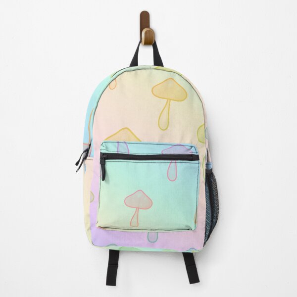 Item preview, pastel rainbow with mushrooms designed and sold by prismatic paper co.