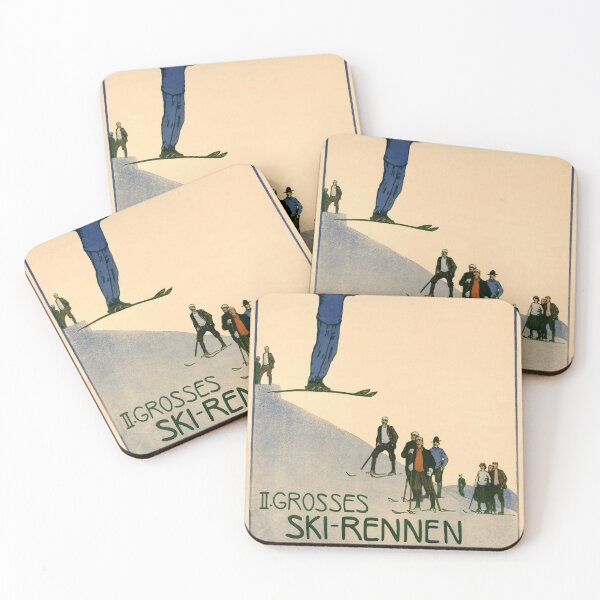 Item preview, retro zweisimmen ski rennen designed and sold by CorasPosters.