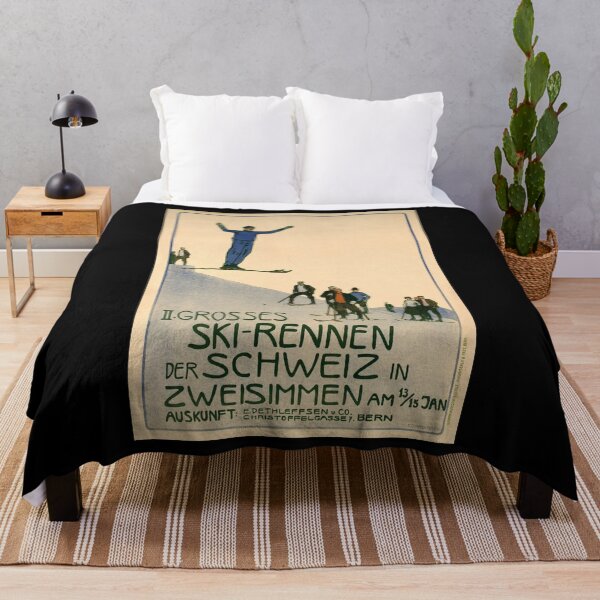 Item preview, retro zweisimmen ski rennen designed and sold by CorasPosters.