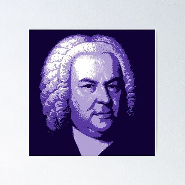 Item preview, Johann Sebastian Bach Purple Portrait designed and sold by zavadadesigns.