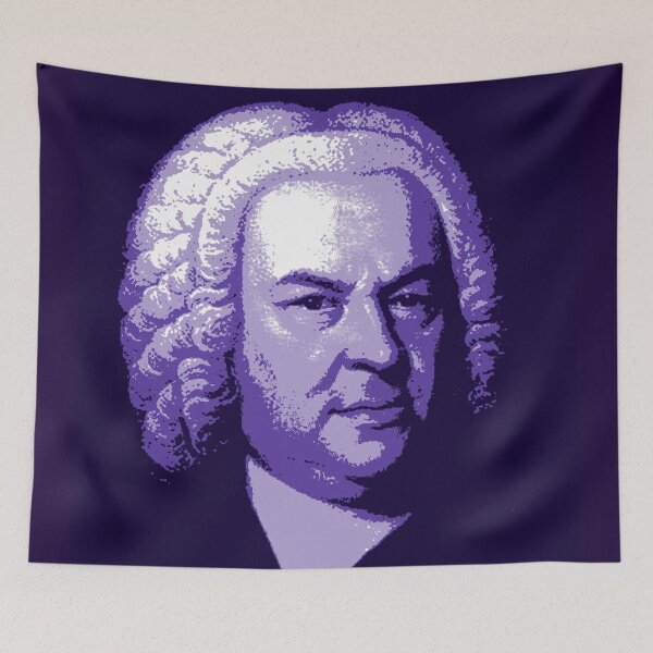 Item preview, Johann Sebastian Bach Purple Portrait designed and sold by zavadadesigns.