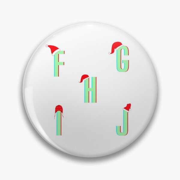 Artikelvorschau, F bis J Green Christmas Single Letters Pack entworfen und verkauft von StayCuztom.