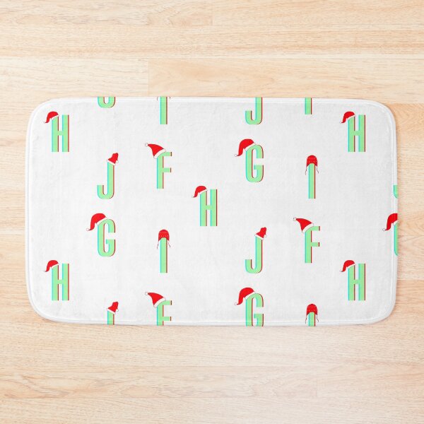 Artikelvorschau, F bis J Green Christmas Single Letters Pack entworfen und verkauft von StayCuztom.
