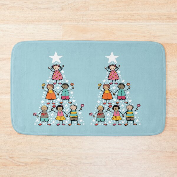 Item preview, Colorful Christmas Tree Kids And Sparkling Stars © fatfatin designed and sold by fatfatin.