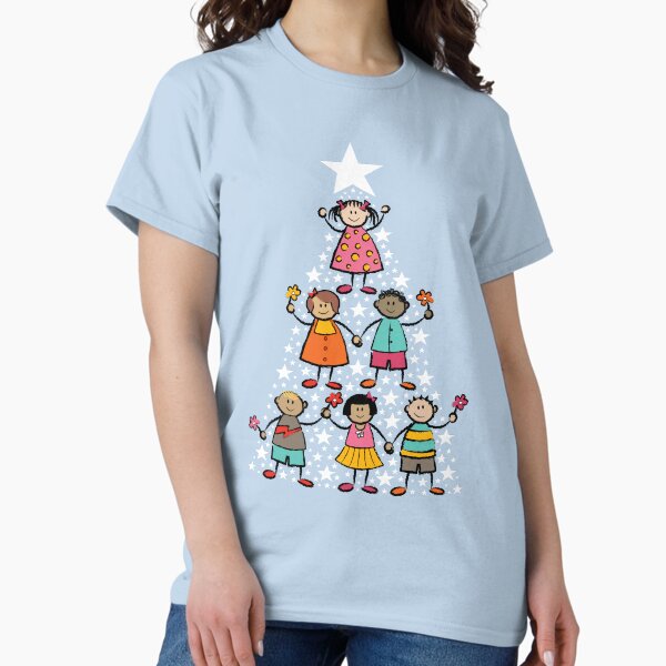 Item preview, Colorful Christmas Tree Kids And Sparkling Stars © fatfatin designed and sold by fatfatin.