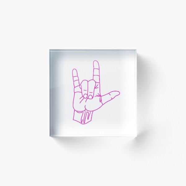 Item preview, ILY Love Sign Language (Pink) designed and sold by SimpleJoyStyle.
