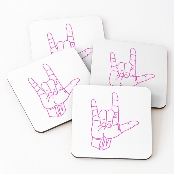 Item preview, ILY Love Sign Language (Pink) designed and sold by SimpleJoyStyle.