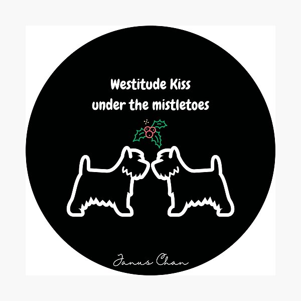 Westitude Kiss under the Mistletoes Photographic Print