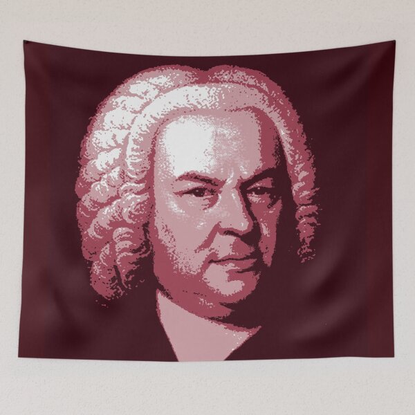 Item preview, Johann Sebastian Bach Red Portrait designed and sold by zavadadesigns.