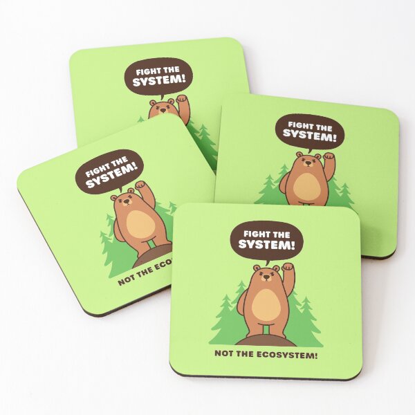Item preview, Fight the System, Not the Ecosystem - Cute Brown Bear designed and sold by Gudland.