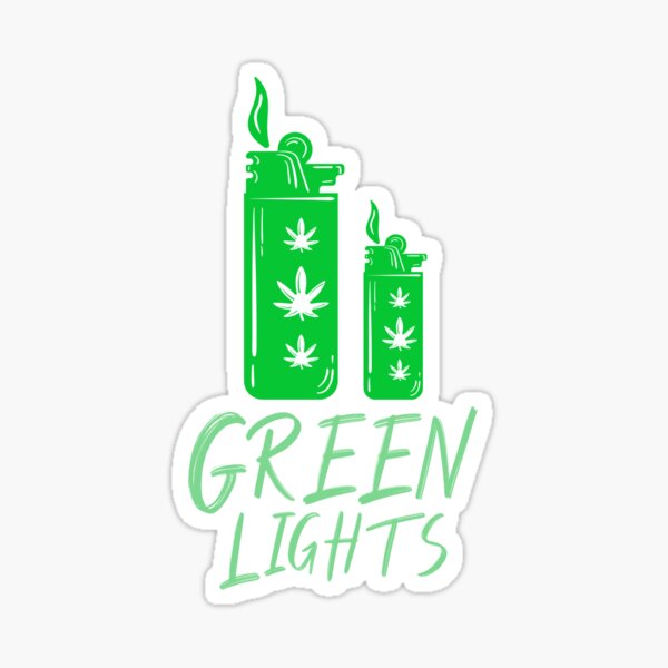 "Greenlights" Sticker for Sale by darikamc Redbubble