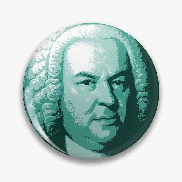 Item preview, Johann Sebastian Bach Teal Portrait designed and sold by zavadadesigns.