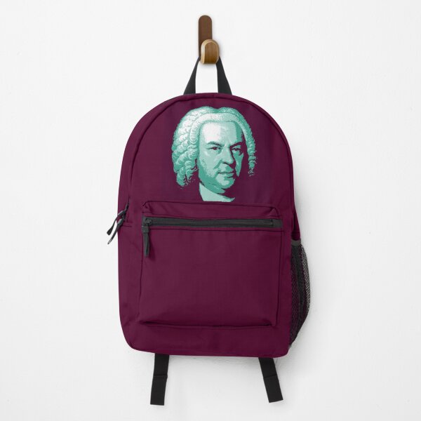 Item preview, Johann Sebastian Bach Teal Red Portrait designed and sold by zavadadesigns.