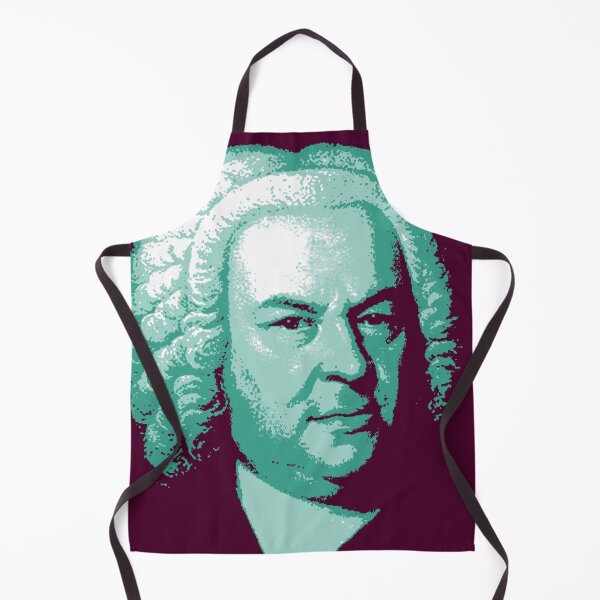 Item preview, Johann Sebastian Bach Teal Red Portrait designed and sold by zavadadesigns.