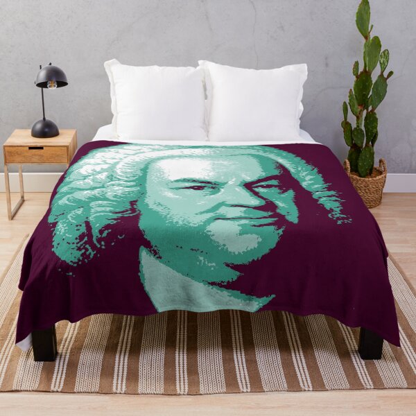 Item preview, Johann Sebastian Bach Teal Red Portrait designed and sold by zavadadesigns.