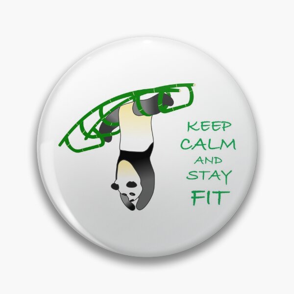 Item preview, Keep Calm Stay Fit Playful Panda designed and sold by TingesOfPzazz.