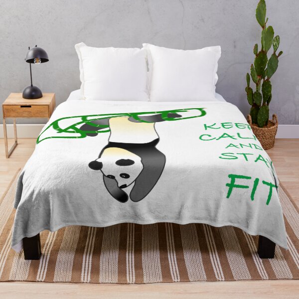 Aperçu de l'œuvre Gardez le calme Restez en forme Panda ludique créée et vendue par TingesOfPzazz.