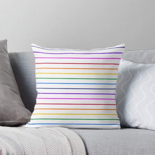 Item preview, White and rainbow stripes - horizontal narrow designed and sold by LittleBettyMakes.