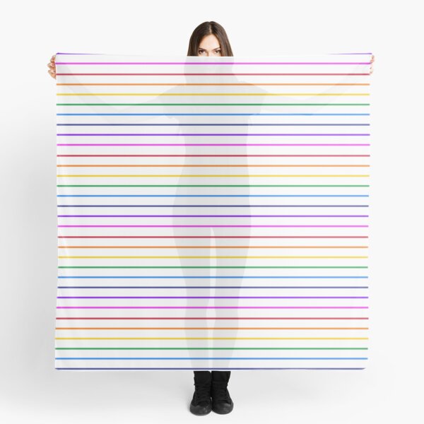 Item preview, White and rainbow stripes - horizontal narrow designed and sold by LittleBettyMakes.