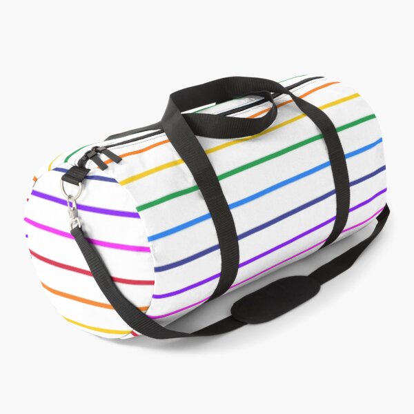 Item preview, White and rainbow stripes - horizontal narrow designed and sold by LittleBettyMakes.