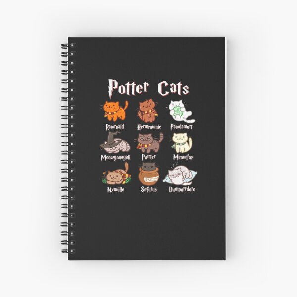Cute Meow - Potter Cats Cute Harry Pawter Kitten Spiral Notebook