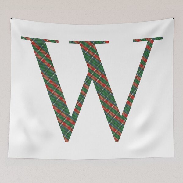Item preview, Holiday Plaid Letter W / Make a Wish designed and sold by CAview.
