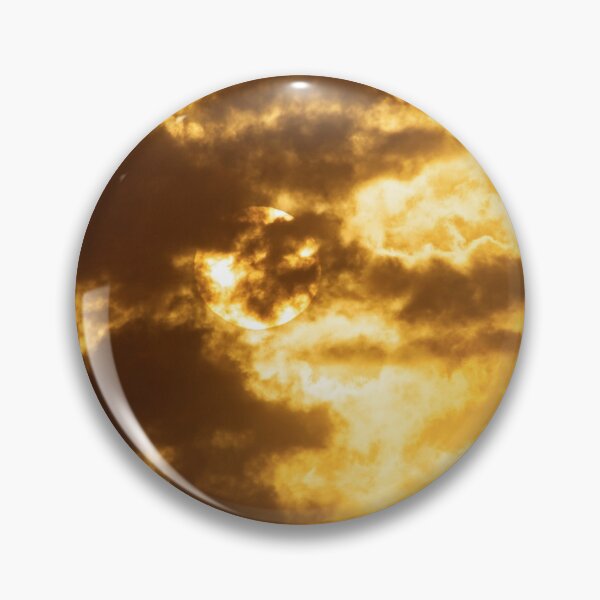 Item preview, Dramatic Sunset Sun Orb Through Golden Orange Light Fiery Sunset Clouds and Sky with Light Beams. designed and sold by UrTops.
