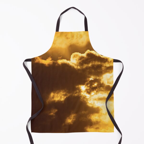 Item preview, Dramatic Sunset Sun Orb Through Golden Orange Light Fiery Sunset Clouds and Sky with Light Beams. designed and sold by UrTops.