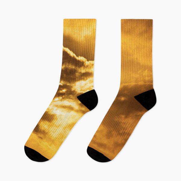 Item preview, Dramatic Sunset Sun Orb Through Golden Orange Light Fiery Sunset Clouds and Sky with Light Beams. designed and sold by UrTops.