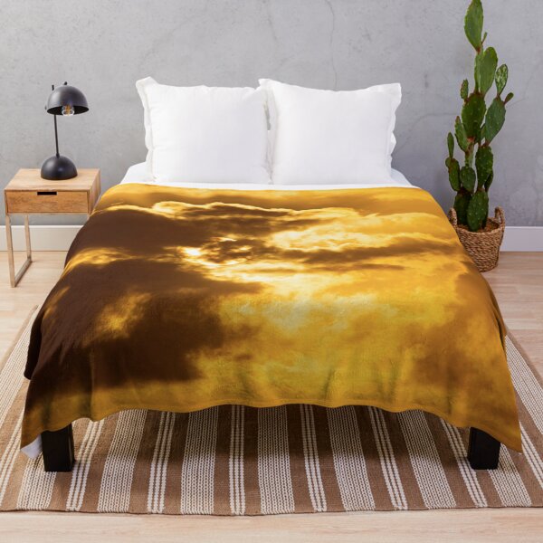 Item preview, Dramatic Sunset Sun Orb Through Golden Orange Light Fiery Sunset Clouds and Sky with Light Beams. designed and sold by UrTops.