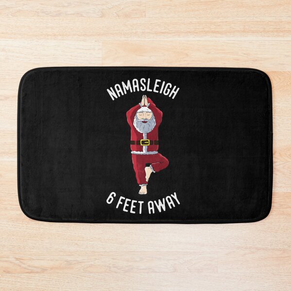 Item preview, Funny Santa Yoga Pose Namasleigh 6 Feet Away Vriksasana Pose designed and sold by TheTeeSupplyCo.
