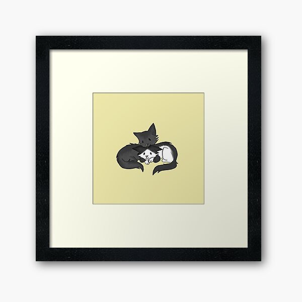 Cuddling Kittens Framed Art Print