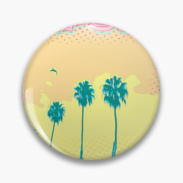 Item preview, Retro Pink California Beach Sunrise designed and sold by BubbleCrumbs.
