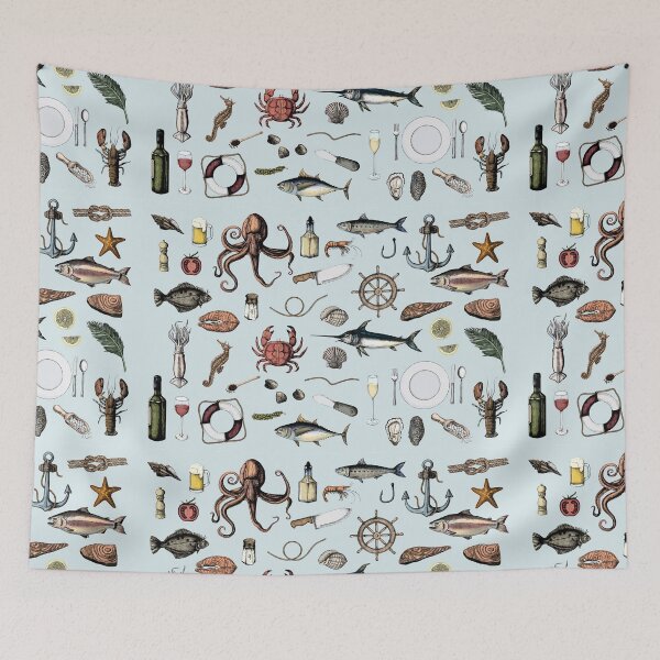 Item preview, Blue Nautical Pattern  designed and sold by newburyboutique.