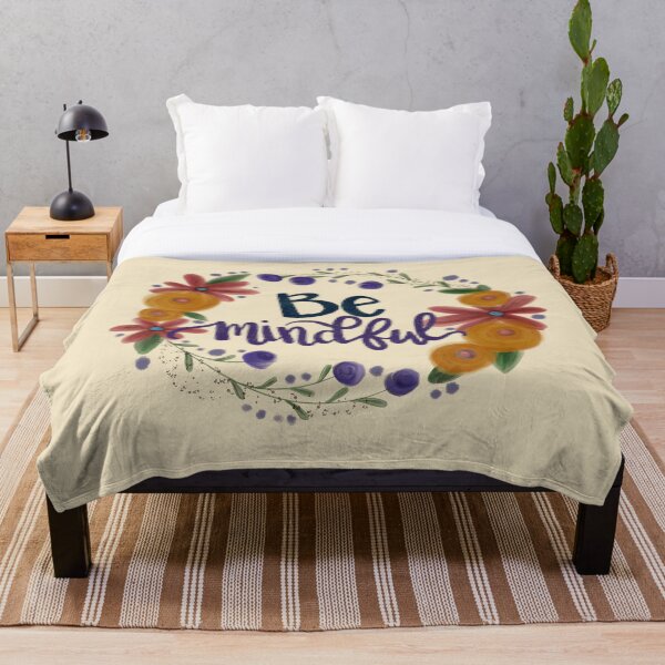 Item preview, Floral “Be Mindful” Wreath   designed and sold by Megan Seeloff.