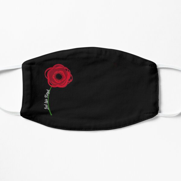Single Poppy Flower for Remembrance Day - Lest We Forget Flat Mask