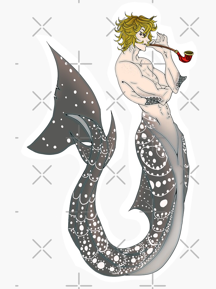 Aperçu 3 sur 3. Sticker avec l'œuvre Merman Shizuo créée et vendue par jadelynstreety.