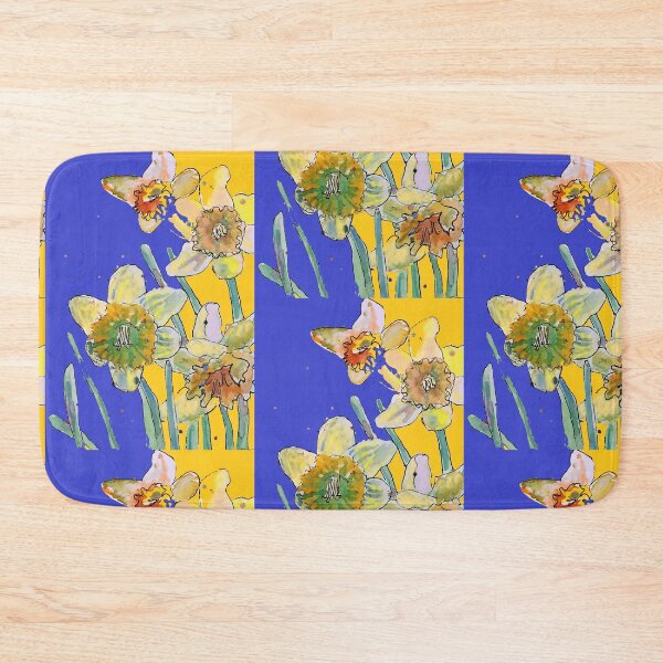 Item preview, Abstract Yellow Daffodil Watercolor Pattern on Yellow designed and sold by Sarah  Rajkotwala.