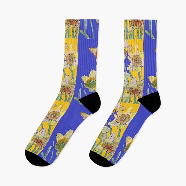 Item preview, Abstract Yellow Daffodil Watercolor Pattern on Yellow designed and sold by Sarah  Rajkotwala.