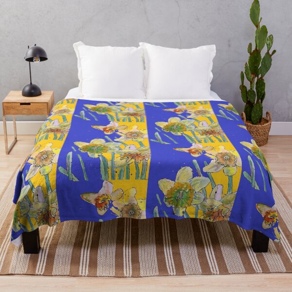 Item preview, Abstract Yellow Daffodil Watercolor Pattern on Yellow designed and sold by Sarah Rajkotwala.