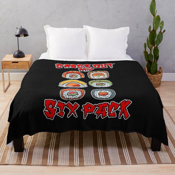 Item preview, Funny Sushi Japanese Gym Six Pack designed and sold by sunnym79.