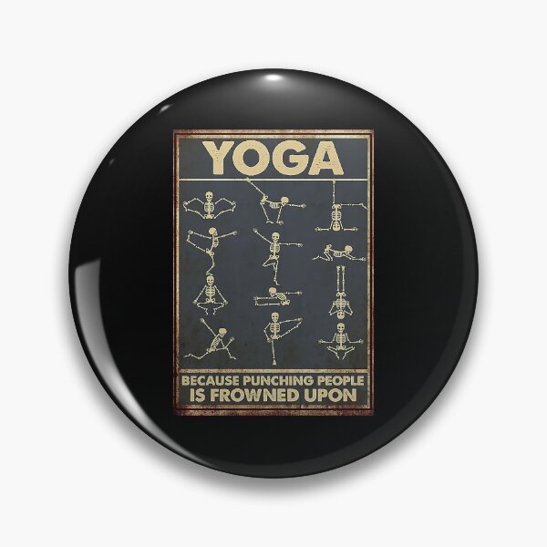 Item preview, Yoga Skeleton Because Punching People Is Frowned Upon designed and sold by scrambledpeg.