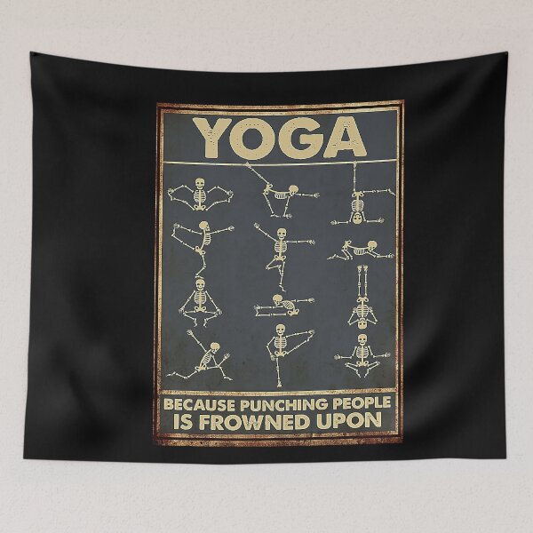 Item preview, Yoga Skeleton Because Punching People Is Frowned Upon designed and sold by scrambledpeg.