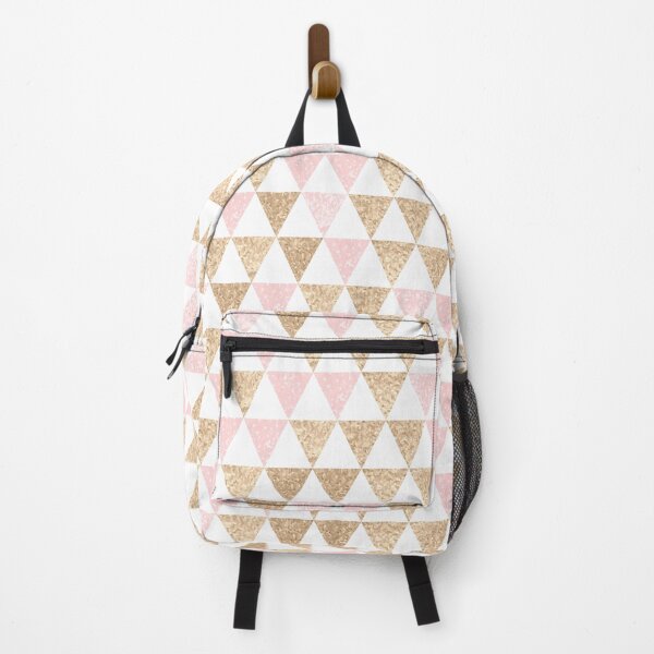 Item preview, Blush Pink & Gold Triangle Geometric Pattern designed and sold by newburyboutique.