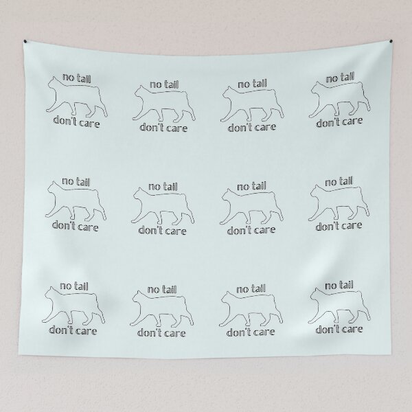 Item preview, No Tail Don't Care Tailless Cat Manx Lover designed and sold by MixedBagMerch.
