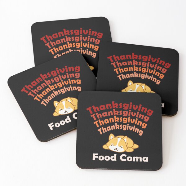 Item preview, Vintage Happy Thanksgiving Corgi Funny Food Coma Gift designed and sold by merchloh128.