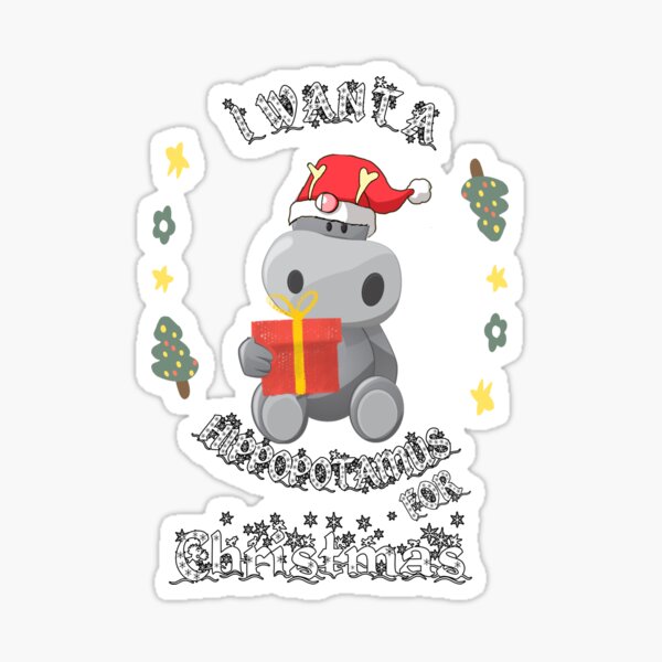 Aperçu de l'œuvre Je veux un hippopotame pour Noël créée et vendue par Mytoonsquad.
