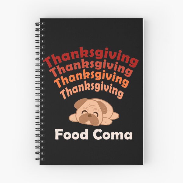 Item preview, Vintage Happy Thanksgiving Pug Funny Food Coma Gift designed and sold by merchloh128.